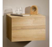 CARO-Möbel Anni - Mesilla de Noche Mueble con 2 cajones en 13 Colores, Tabla de Madera aglomerada, Wildeiche, 42 x 29 x 30 cm