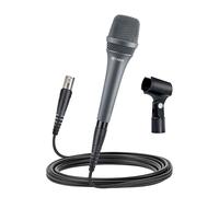 CAROL AC-900 XLR Micrófono vocal con cable - Micrófono supercardioide dinámico con tecnología de cancelación de ruido AHNC de doble motor para cantar, karaoke, escenario y estudio, incluye clip de