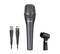 CAROL AC-910 XLR Micrófono Vocal con Cable - Micrófono cardioide dinámico con tecnología de cancelación de Ruido AHNC de Doble Motor para Cantos Profesionales, Karaoke, Escenario y Estudio, Incluye