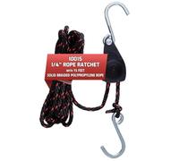 Carolina del Norte 10015 1/4 "rope trinquete con 15 'Solid cuerda de polipropileno trenzado, 150 kg capacidad