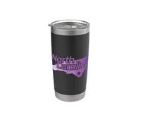 Carolina del Norte Estados Unidos Mapa Vaso térmico de acero inoxidable de doble pared