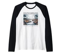 Carolina del Sur Suave Marea de Luz Nacida Todavía Camiseta Manga Raglan