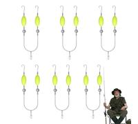 Carolina Rig | 6 anzuelos dobles para agua salada, equipo para agua salada, lanzamiento, jigging y arrastre, ideal para viajes, excursiones y con amigos y familia
