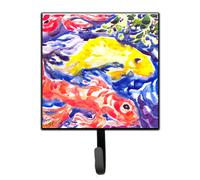 """"Caroline's Treasures 6116SH4 Fish-Koi In The Pond - Soporte para correa o gancho para llaves, peque o, multicolor""""