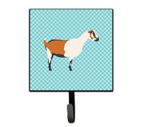 """"Caroline's Treasures Alpine Goat Blue Check Wall Hook Small Multicolor""""