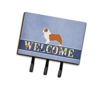 """"Caroline's Treasures Australian Shepherd Dog Welcome Wall Hook Triple Multicolor""""