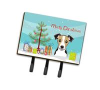 """"Caroline's Treasures BB1633TH68 Christmas Tree and Jack Russell Terrier Leash or Key Holder Large Multicolor""""