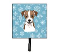 """"Caroline's Treasures BB1636SH4 Snowflake Jack Russell Terrier Leash or Key Holder Small Multicolor""""