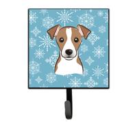 """"Caroline's Treasures BB1694SH4 Snowflake Jack Russell Terrier Leash or Key Holder Small Multicolor""""