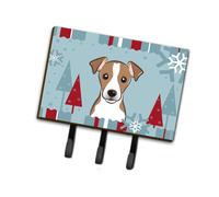 """"Caroline's Treasures BB1756TH68 Winter Holiday Jack Russell Terrier Leash or Key Holder Large Multicolor""""