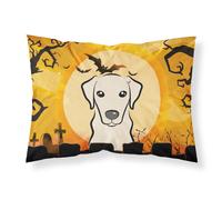 """"Caroline's Treasures BB1780PILLOWCASE Halloween Yellow Labrador Fabric Standard Pillowcase Large Multicolor""""