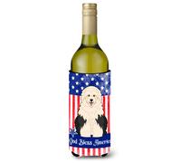 """" Caroline's Treasures BB3091LITERK USA Old English Sheepdog Bottle Bottle Hugger Cold-Beverage-KoOzies 750 ml multicolor """"
