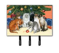 """"Caroline's Treasures BDBA0345TH68 Cats Under The Christmas Tree Leash or Key Holder Large Multicolor""""