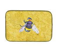 """"Caroline's Treasures Bee On Yellow Dish Drying Mat 14"""""""" x 21"""""""" Multicolor""""