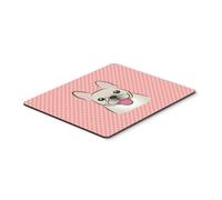 Caroline's Treasures Checkerboard Pink Bulldog French Mouse Pad/Hot Pad/Trivet (BB1238MP)
