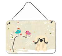 """" Caroline's Treasures Christmas presenta amigos Pekingnese Crema o puerta colgando estampados BB2578DS812 8 """" """" x 12 """" """" ""