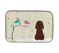 """"Caroline's Treasures Christmas Presents Between Friends Irish Water Spaniel Dish Drying Mat 14"""""""" x 21""""""""""""