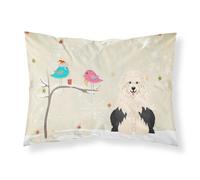 Caroline's Treasures Christmas Presents Friends Old English Sheepdog Fabric Standard Pillowcase BB2568PILLOWCASE