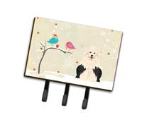 """"Caroline's Treasures Christmas Presents Friends Old English Sheepdog Leash or Key Holder BB2568TH68 Triple""""