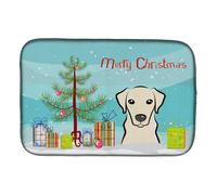 """"Caroline's Treasures Christmas Tree and Yellow Labrador Dish Drying Mat 14"""""""" x 21""""""""""""