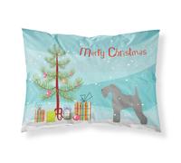 Caroline's Treasures Christmas Tree Kerry Blue Terrier Merry Fabric Standard Pillowcase BB2910PILLOWCASE