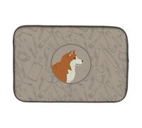 """"Caroline's Treasures CK2159DDM Akita in The Kitchen dish-drying-mats 14x21 Multicolor""""