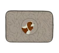 """"Caroline's Treasures CK2176DDM Cavalier Spaniel in The Kitchen dish-drying-mats 14x21 Multicolor""""