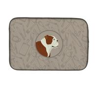 """"Caroline's Treasures CK2183DDM English Bulldog in The Kitchen dish-drying-mats 14x21 Multicolor""""