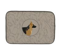 """"Caroline's Treasures CK2187DDM German Shepherd in The Kitchen dish-drying-mats 14x21 Multicolor""""