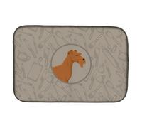 """"Caroline's Treasures CK2193DDM Irish Terrier in The Kitchen dish-drying-mats 14x21 Multicolor""""