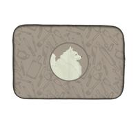 """"Caroline's Treasures CK2212DDM Spitz in The Kitchen dish-drying-mats 14x21 Multicolor""""