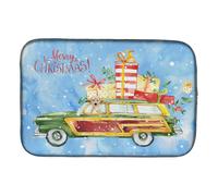 """"Caroline's Treasures CK2439DDM Christmas Yellow Labrador Retriever dish-drying-mats 14x21 Multicolor""""