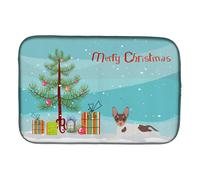 """"Caroline's Treasures CK3511DDM Toy Fox Terrier Christmas Tree dish-drying-mats 14 x 21 Multicolor""""