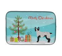 """"Caroline's Treasures CK3877DDM Texas Heeler Christmas Tree dish-drying-mats 14 x 21 Multicolor""""