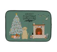 """"Caroline's Treasures CK7618DDM Yellow Labrador Christmas Everyone dish-drying-mats 14 x 21 Multicolor""""