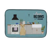 """"Caroline's Treasures CK7759DDM Yellow Labrador Kitchen Scene dish-drying-mats 14 x 21 Multicolor""""