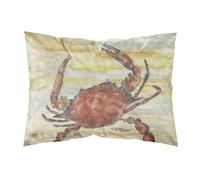""""Caroline's Treasures Cooked Crab Yellow Sky Fabric Standard pillowcases Multicolor""""