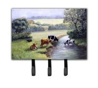 """"Caroline's Treasures Cows Drinking at the Creek Bank Leash or Key Holder BDBA0350TH68 Triple Multicolor""""