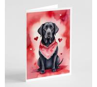 Caroline's Treasures DAC5376GCA7P Black Labrador Retriever My Valentine Tarjetas de felicitacin Paquete de 8 Tarjetas en blanco con sobres Whimsic A