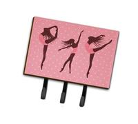 """"Caroline's Treasures Dancers Linen Pink Polkadots Wall Hook Triple""""