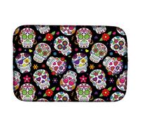 """"Caroline's Treasures Day Of The Dead Black Dish Drying Mat 14"""""""" x 21""""""""""""