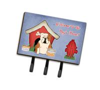 """"Caroline's Treasures Dog House Collection English Bulldog Fawn White Leash or Key Holder BB2879TH68 Triple""""