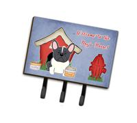 """"Caroline's Treasures Dog House Collection French Bulldog Black White Leash or Key Holder BB2766TH68 Triple Multicolor""""