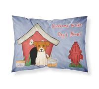 """"Caroline's Treasures Dog House Collection Jack Russell Terrier Fabric Standard Pillowcase BB2862PILLOWCASE Multicolor""""