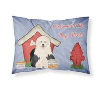 """"Caroline's Treasures Dog House Collection Old English Sheepdog Fabric Standard Pillowcase BB2850PILLOWCASE Multicolor""""