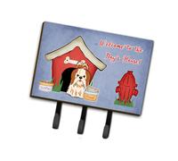 """"Caroline's Treasures Dog House Collection Shih Tzu Red White Leash or Key Holder BB2841TH68 Triple Multicolor""""