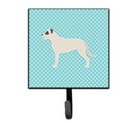 """"Caroline's Treasures Dogo Argentino Checkerboard Blue Leash or Key Holder BB3767SH4 Small Multicolor""""