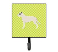 """"Caroline's Treasures Dogo Argentino Checkerboard Green Leash or Key Holder BB3867SH4 Small Multicolor""""