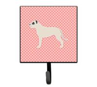 """"Caroline's Treasures Dogo Argentino Checkerboard Pink Leash or Key Holder BB3667SH4 Small Multicolor""""