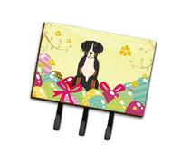 """"Caroline's Treasures Easter Eggs Greater Swiss Mountain Dog Leash or Key Holder hooks Multicolor""""